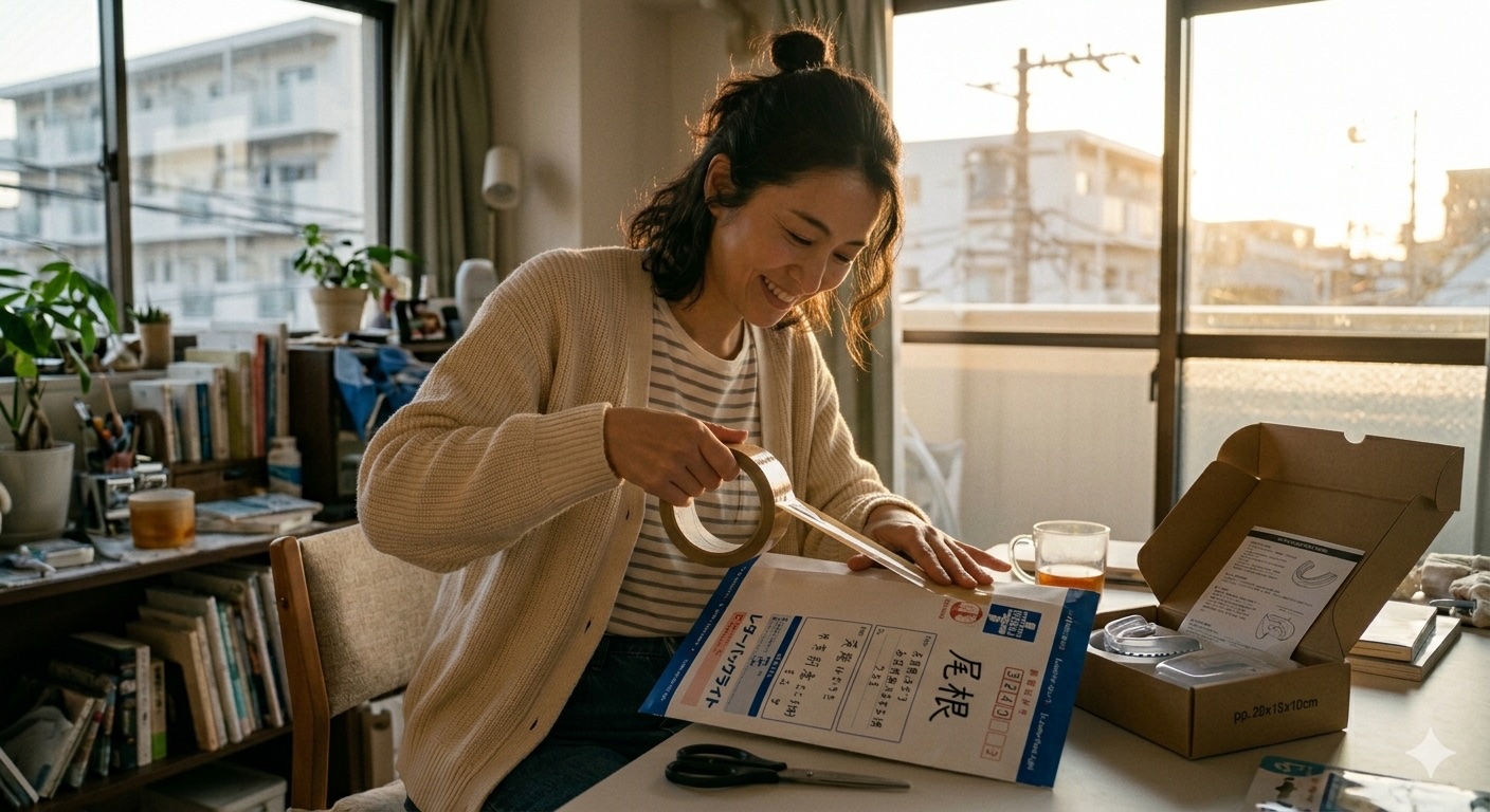 歯型を郵送する